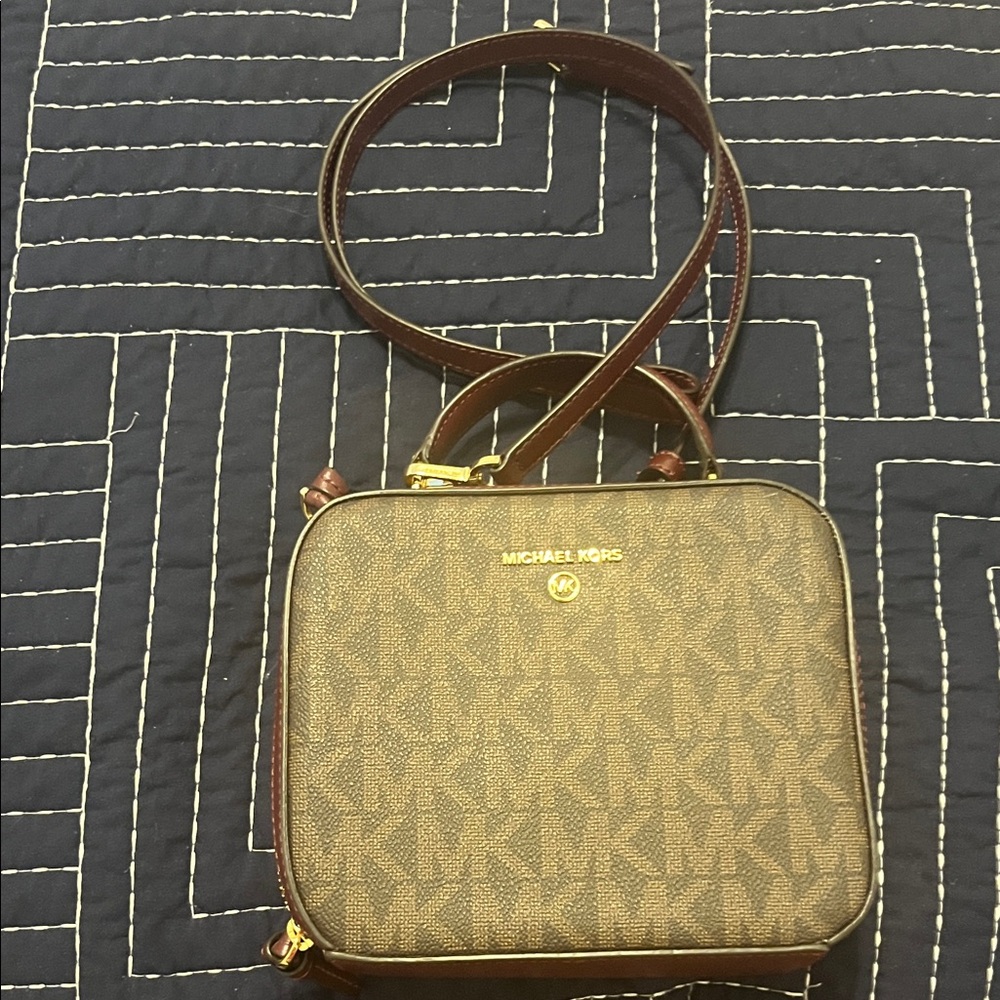 Michael Kors Signature Brown Crossbody Bag